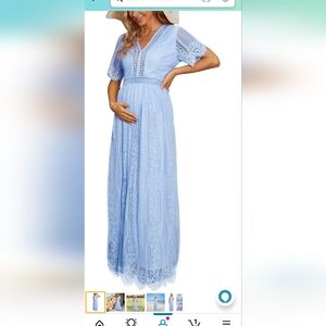 Boho lace maternity dress